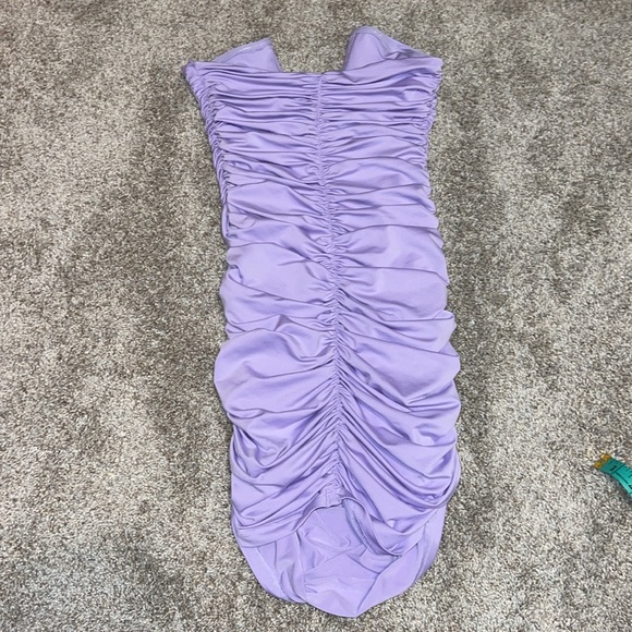 Superdown Revolve Vivienne Ruched Mini Dress in Lavender size small - Picture 5 of 8